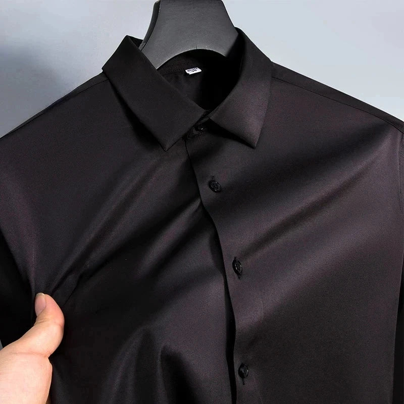 New Anti-Wrinkle Men Shirts Long Sleeve Dress Shirts For Men GlowCart