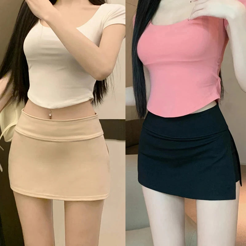 Women Tennis Skirt Stretchy Bodycon Skirt Shorts Athletic GlowCart