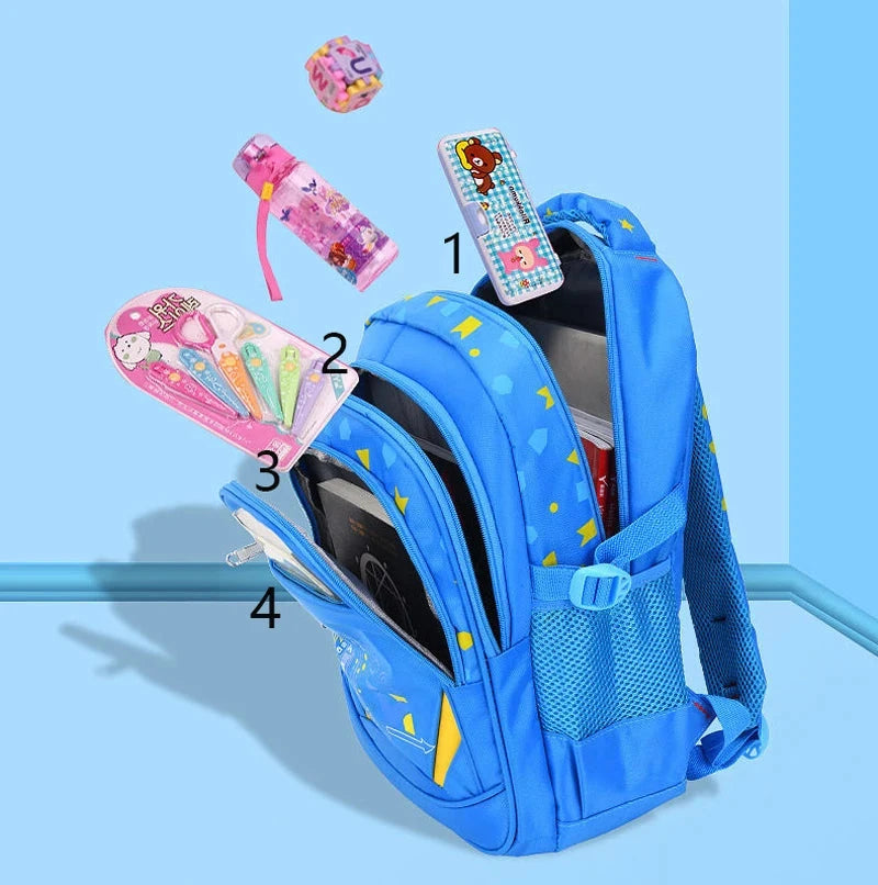 Kid's Shoulder Bag Geometry Pattern Teen Children Backpack Fashion Schoolbag Boy Girl Backpack Book Bag Waterproof Mochila ﻿ GlowCart