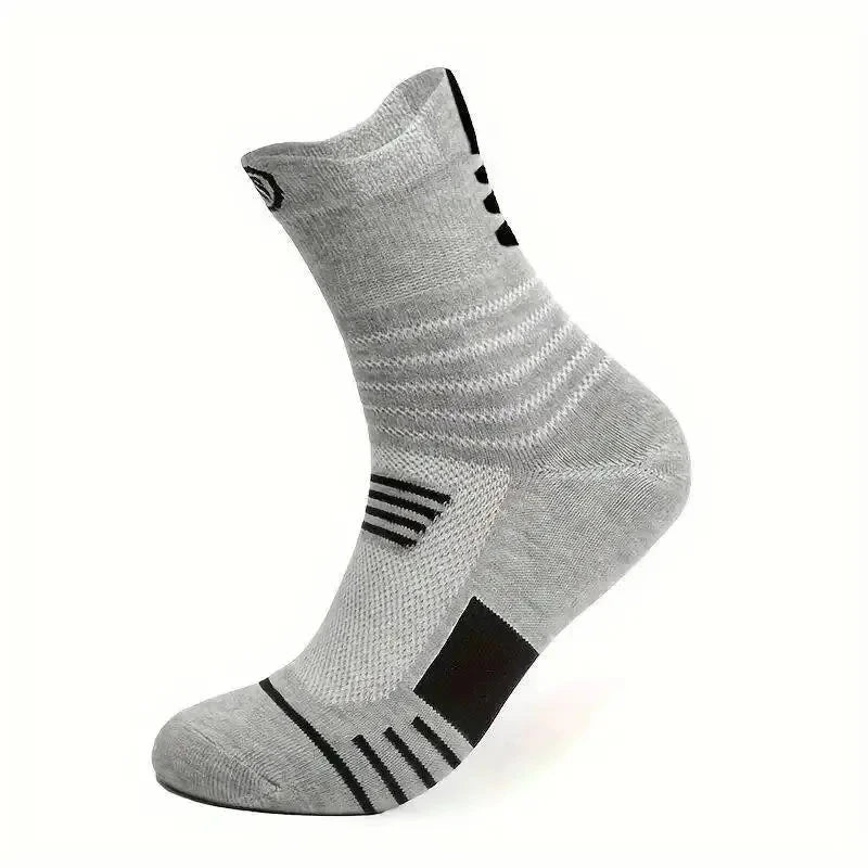 3 Pairs Men's Comfort Fit Cushion Performance Athletic Crew Socks For Outdoor Sports mens socks funny socks GlowCart