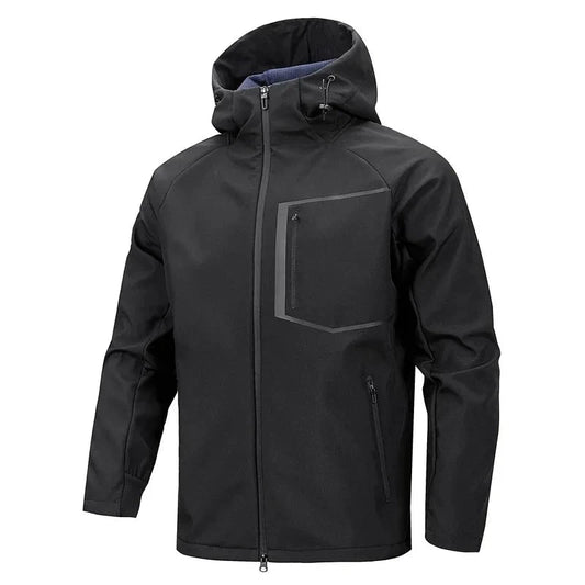 Men's Hooded Softshell Jacket, Waterproof Windproof GlowCart