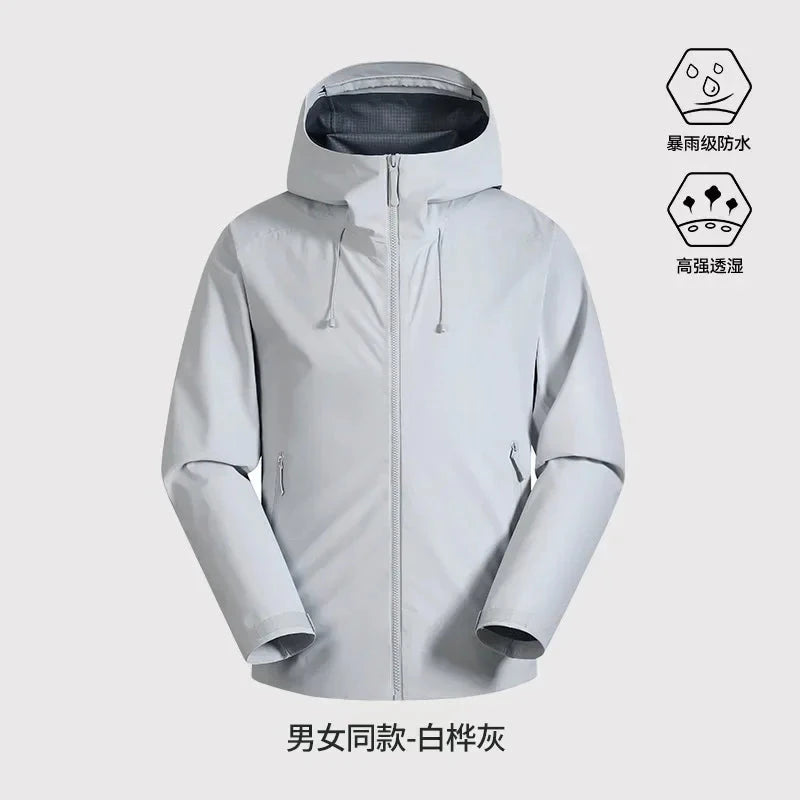 GB Standard Waterproof Jacket Men Women, All-Weather Hiking GlowCart
