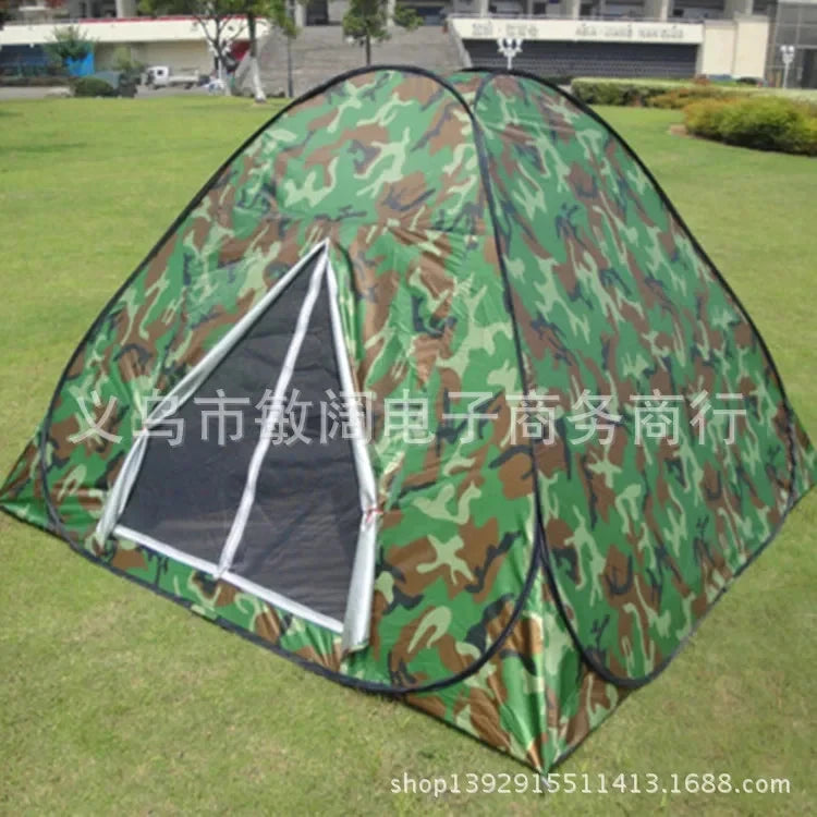 3-4persons Pop Up Tent Outdoor Travel Camping Camouflage GlowCart