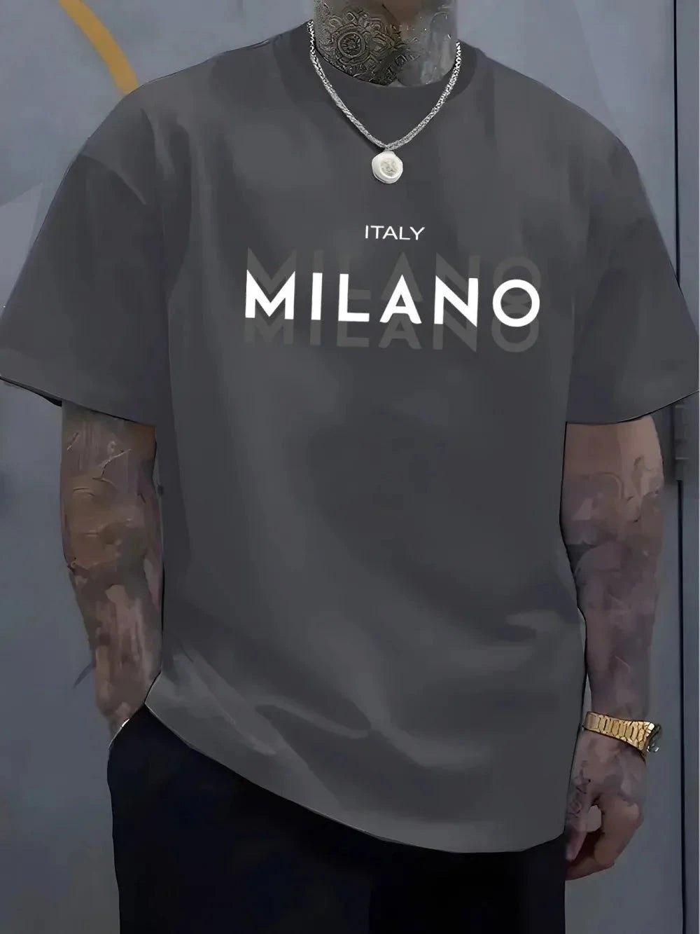 Men's summer casual comfortable breathable round neck GlowCart