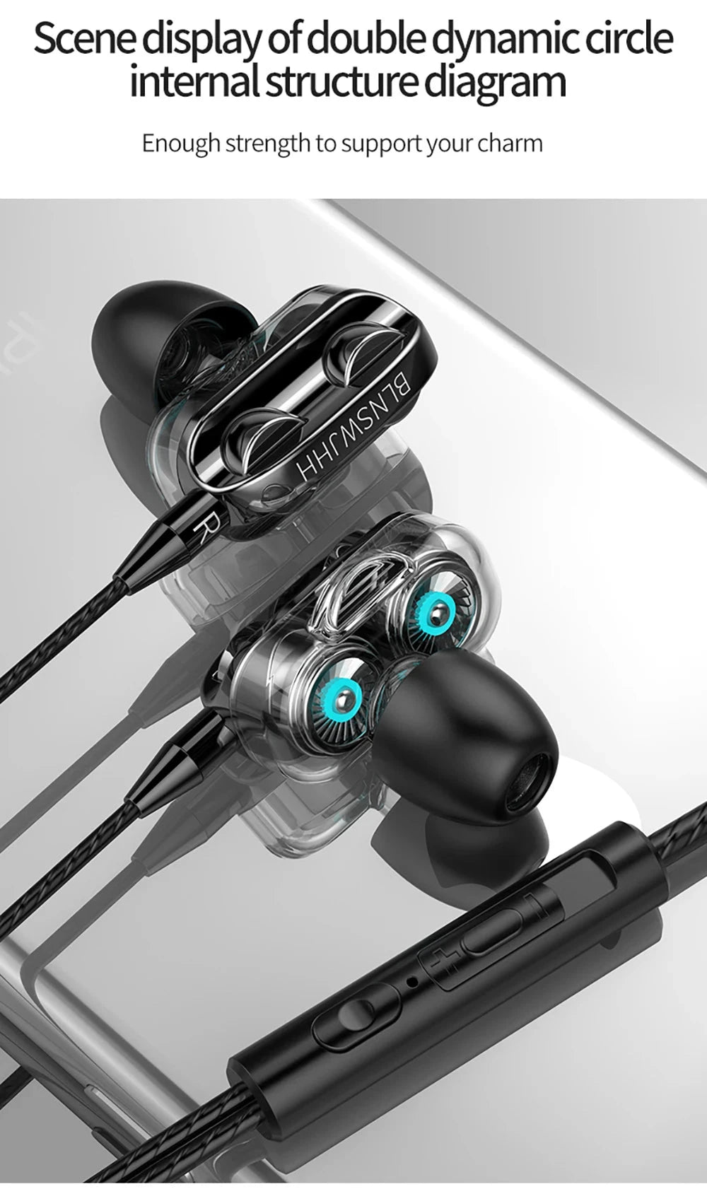 3.5mm Wired Headphones Noise Canceling In-Ear Sports GlowCart