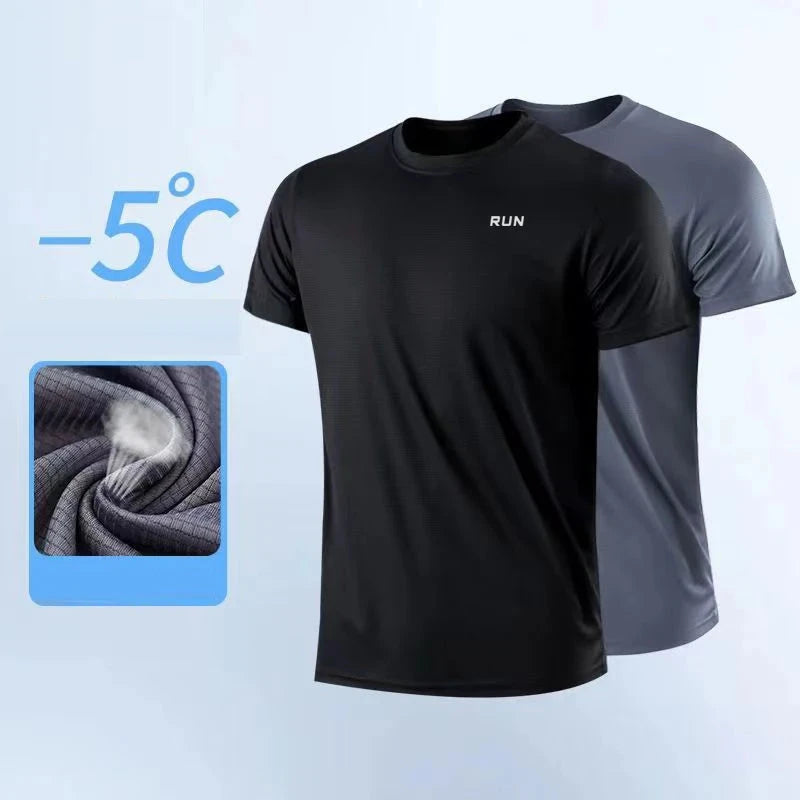 Men's Quick Dry Short Sleeve Gym Running Moisture Wicking GlowCart