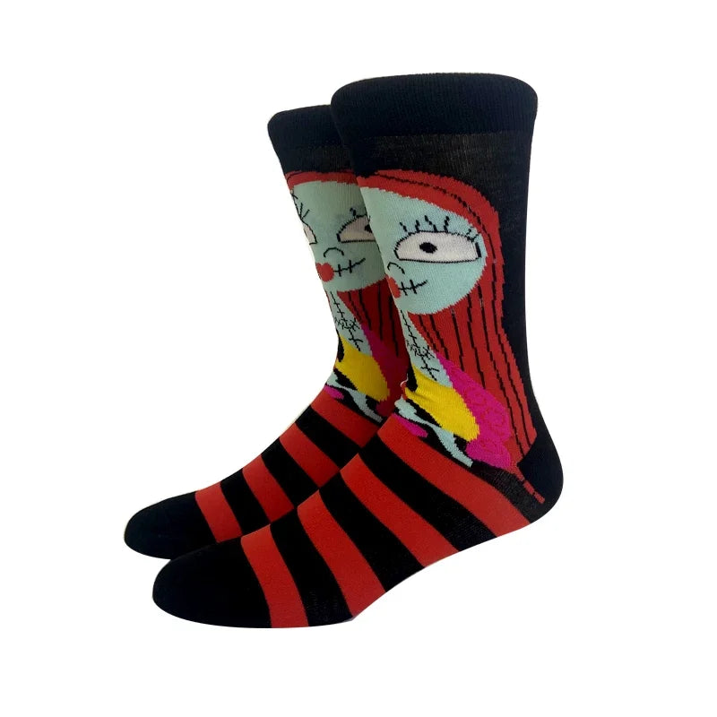 New Anime Funny Socks Long Men's Socks Cosplay Hip Hop Novelty HALLOWEE Crazy Soken Skateboard Socks horrible Women's Socks GlowCart
