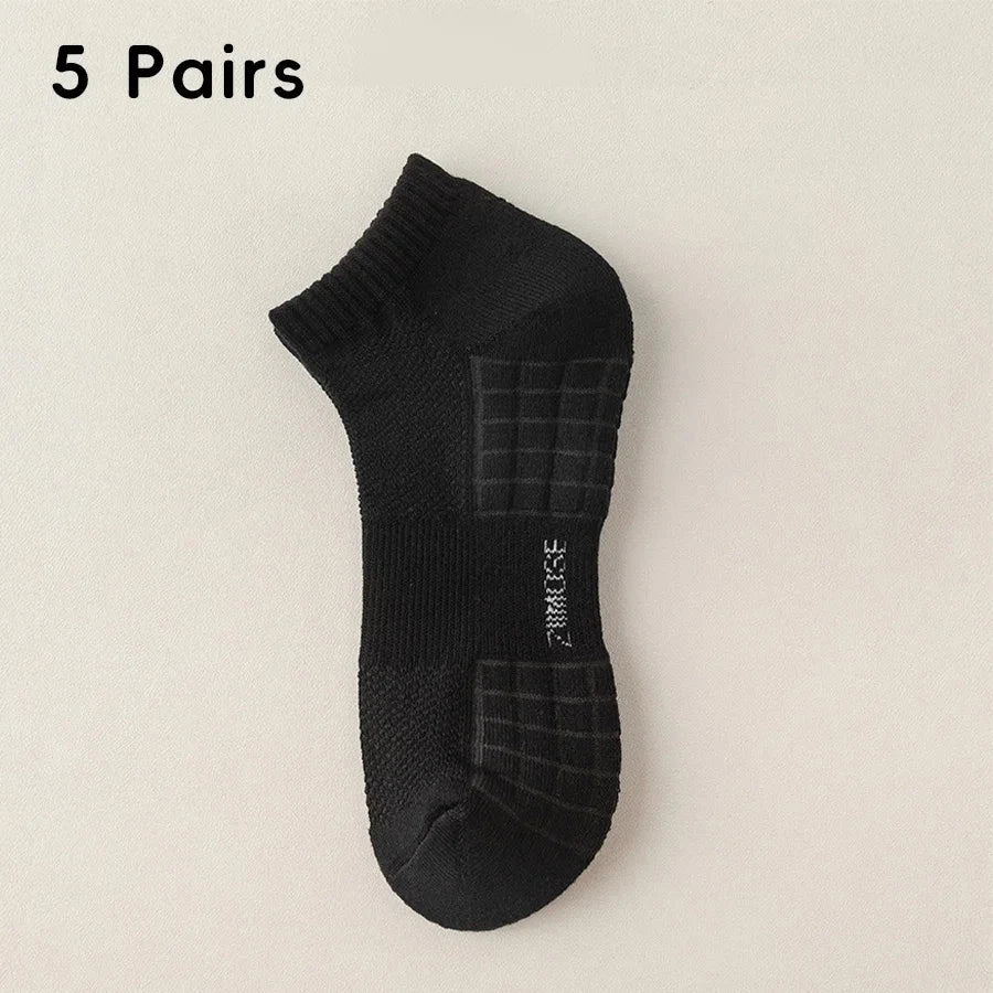 1pc 4pcs 5pcs 10pcs Socks Men's Cotton Spring Towel Bottom with Velvet Mid-tube White Stockings Thickened Sports Basketball Sock GlowCart