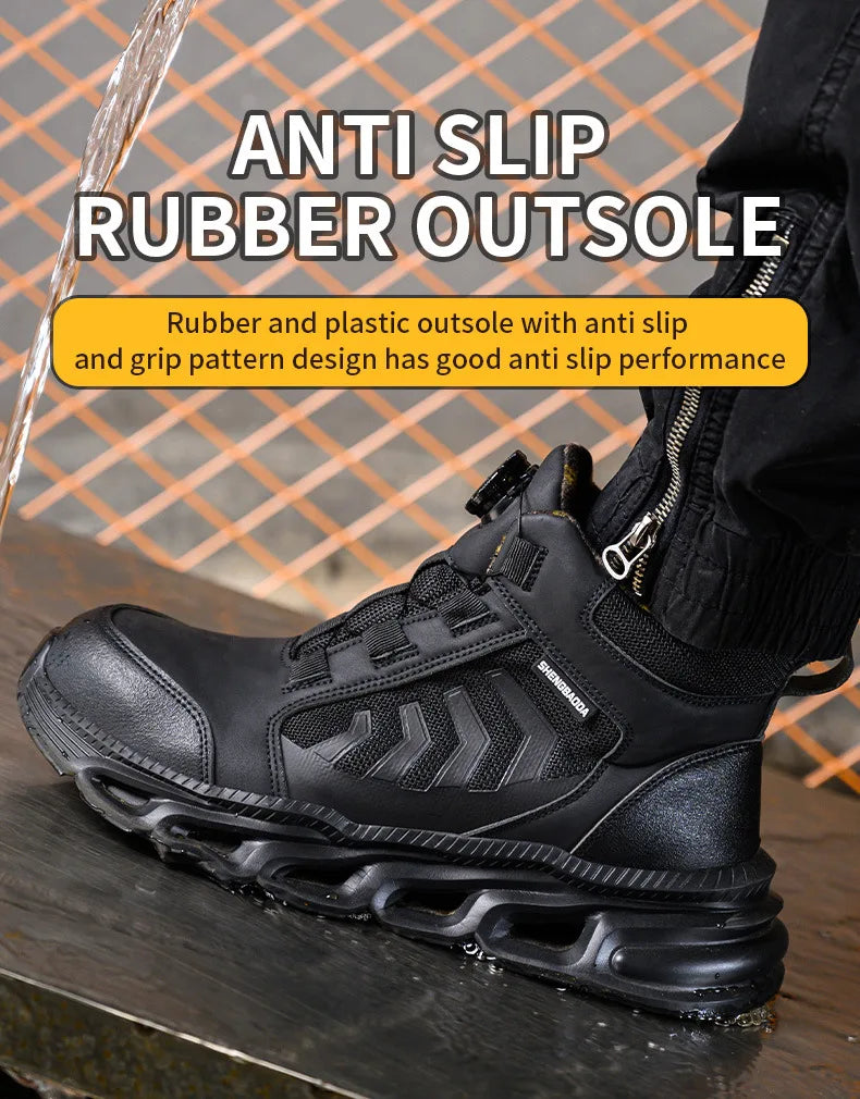 Insulation 6KV Work Safety Boots Men Anti smash Anti Puncture Security Protective Safety Shoes Men Work Shoes Plus Size 47 48 GlowCart