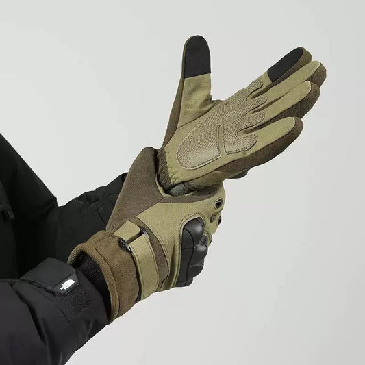 Winter warm tactical plus velvet gloves, soft silicone shell full finger touch screen ultra fiber outdoor cycling anti cold GlowCart