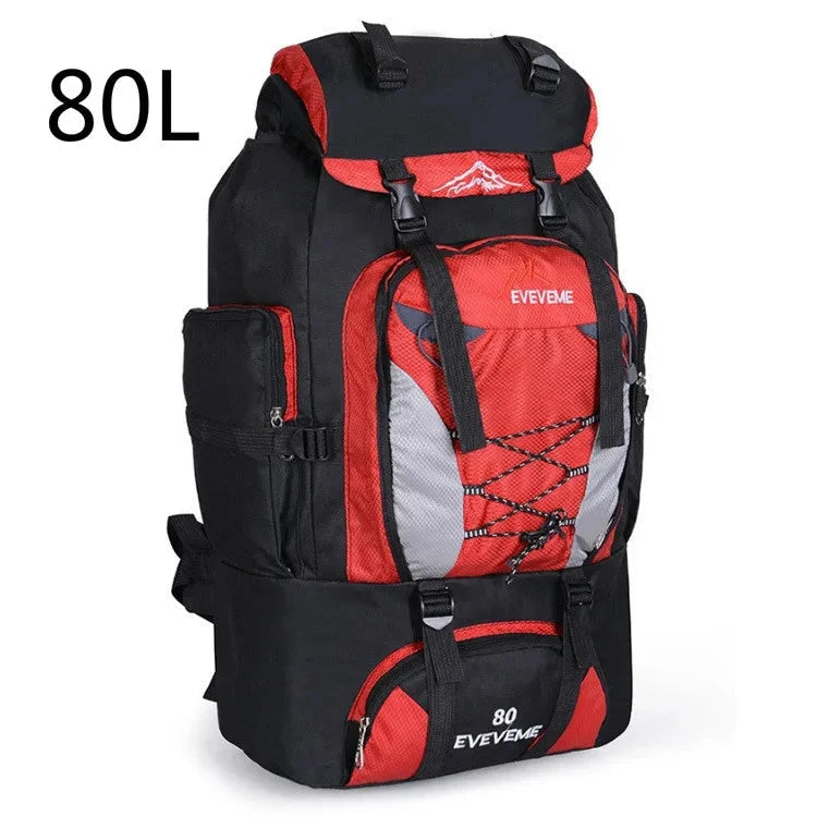 Men's 80L Large Waterproof Climbing Hiking Backpack Camping GlowCart