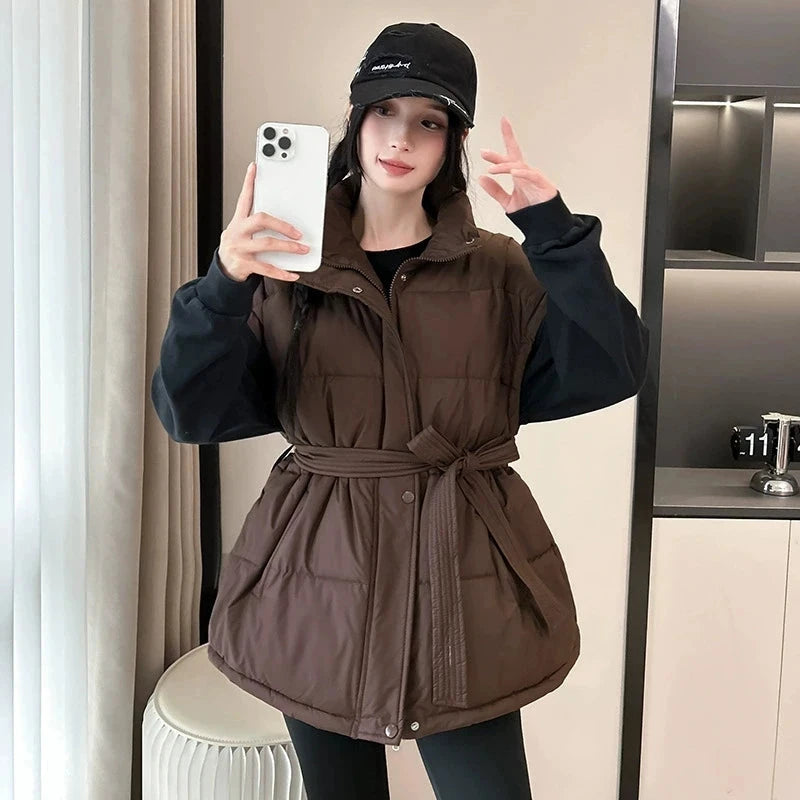 VigoAnne 2025 Down Cotton Vest Women Autumn Winter Short GlowCart