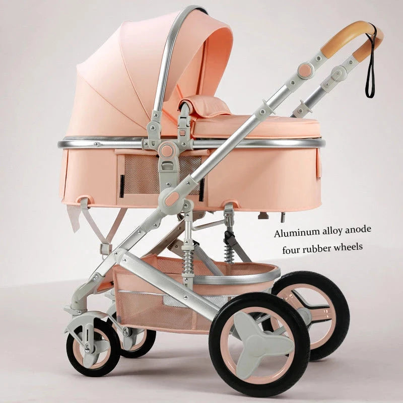 Newborn 2 In 1 Baby Stroller,Luxury high landscape baby carriage,Folding pram,travel Pushchair,baby trolley car,baby strollers GlowCart
