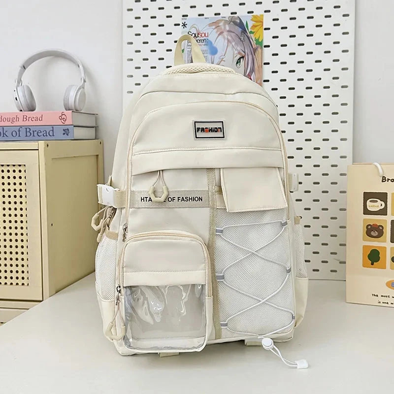 Japanese Style School Backpack Small Doll Bag Large Capacity for Middle&High School Student Men And Women Youth Casual GlowCart