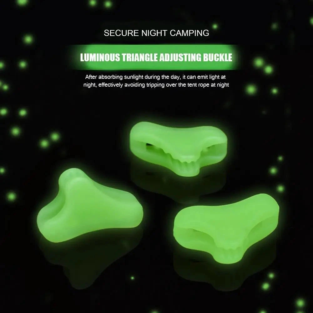 Outdoor Camping Luminous Tent Rope Buckle Canopy Triangle GlowCart