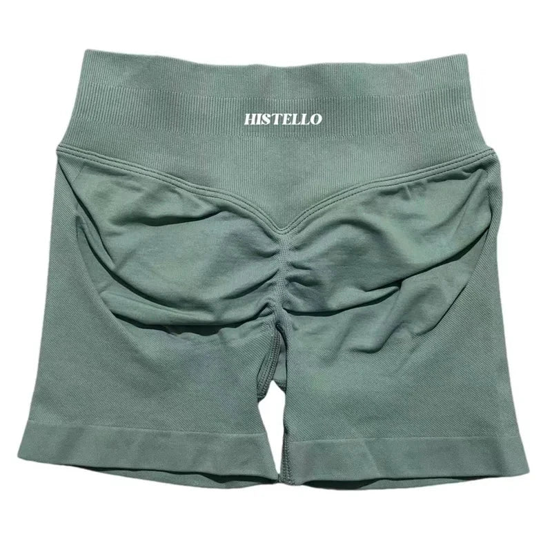 HISTELLO Impact Shorts Df Substitute High Waist Women Yoga Workout Short Seamless Leggings Stretch Fitness Running Gym Shorts GlowCart