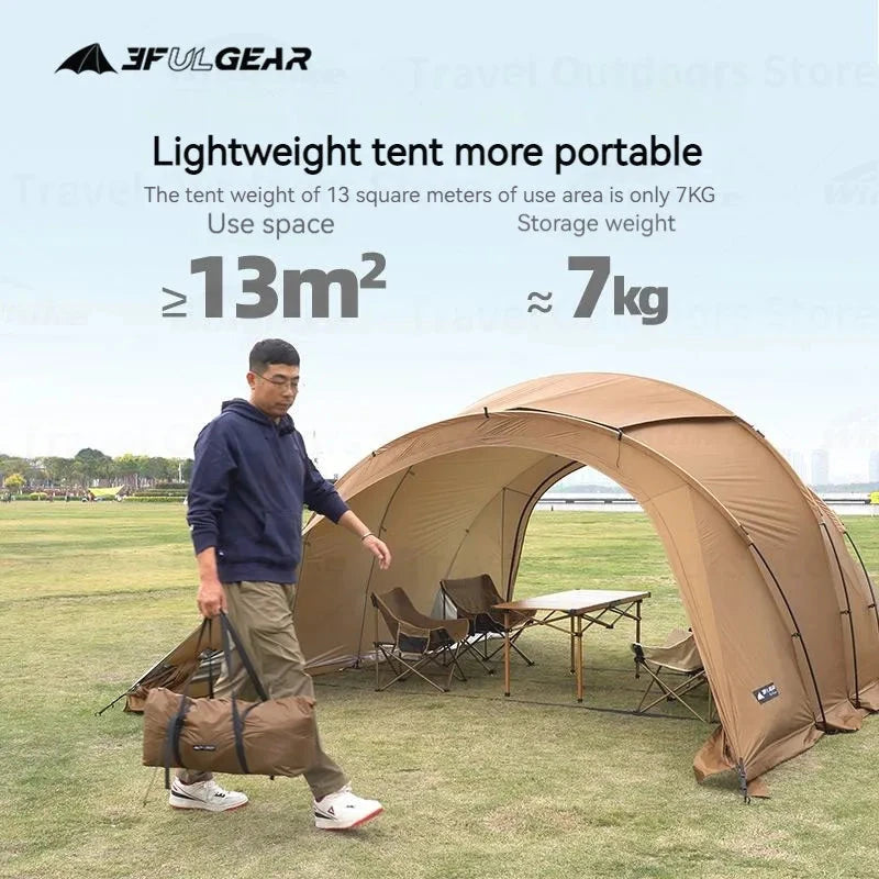 3F UL GEAR Car Docking Tunnel Tent Shelter 3-4 People GlowCart