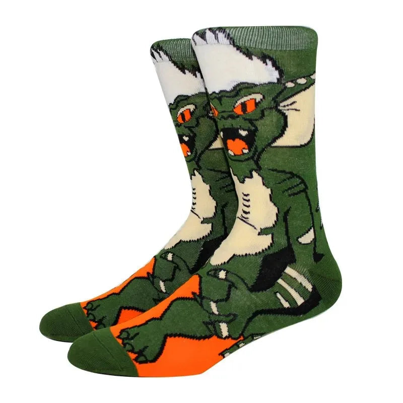New Anime Funny Socks Long Men's Socks Cosplay Hip Hop Novelty HALLOWEE Crazy Soken Skateboard Socks horrible Women's Socks GlowCart