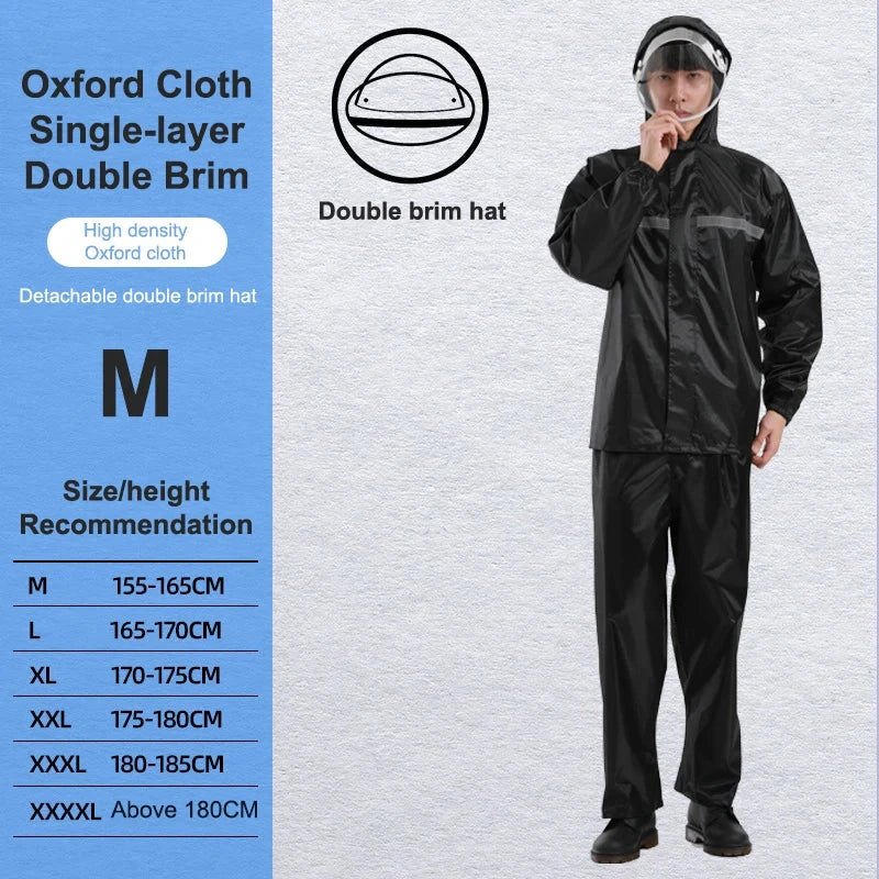 Men's and Women's Outdoor Motorcycle Riding Rain Suit - GlowCart