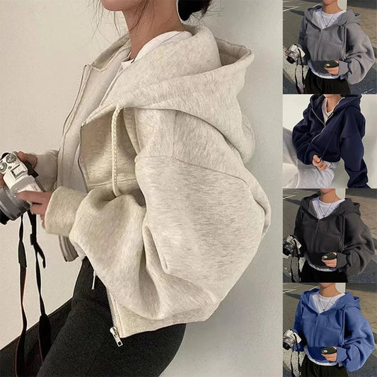 2024 Spring Autumn New Insfleece-lined Versatile Cropped GlowCart