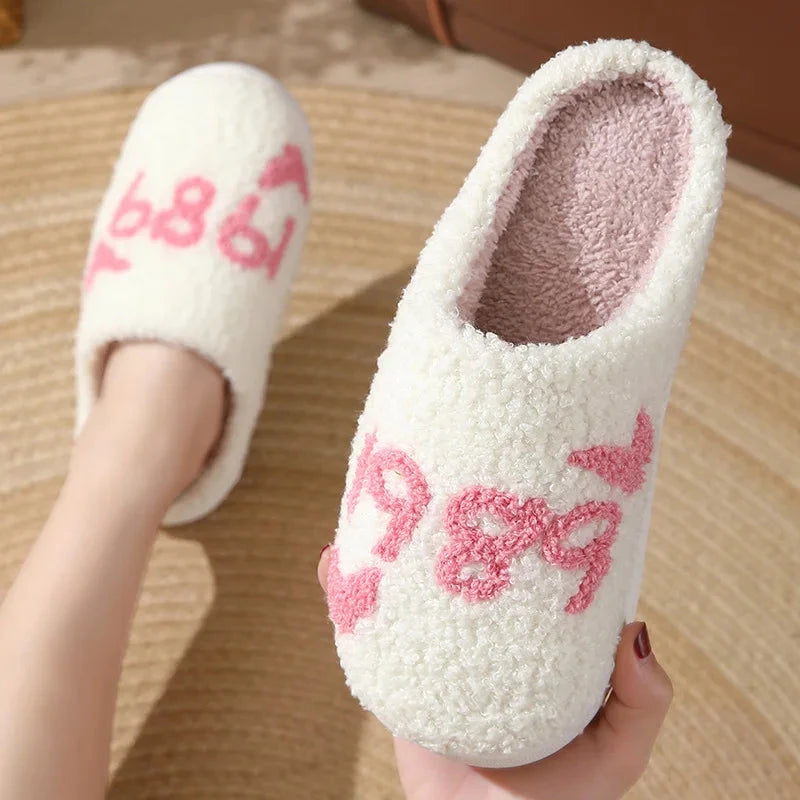 New Winter Lovely Women Slippers Girls Fashion Flowers Home GlowCart