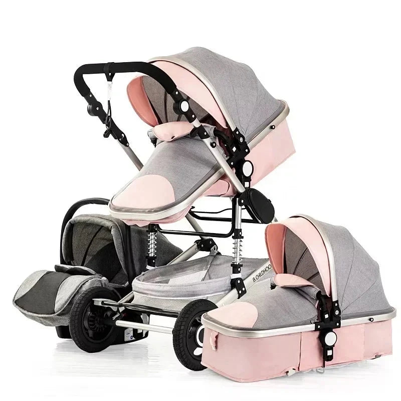 baby stroller 3in1 Luxury High Landscape baby pram portable baby pushchair multifunctional Newborn Carriage double faced GlowCart