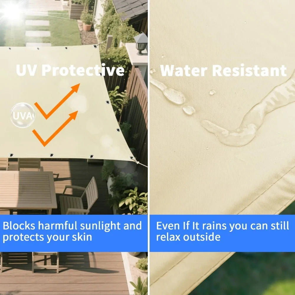 2x3/3x3/3x4/4x5M Sun Shade Sail Waterproof Outdoor Square GlowCart