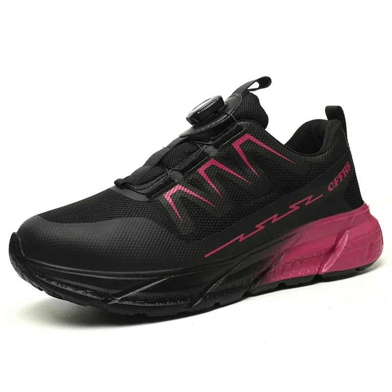 Rotating Buttons Work Safety Shoes For Women Men Steel Toe Shoes Puncture-Proof Women Work Sneakers Lightweight Protective Shoes GlowCart