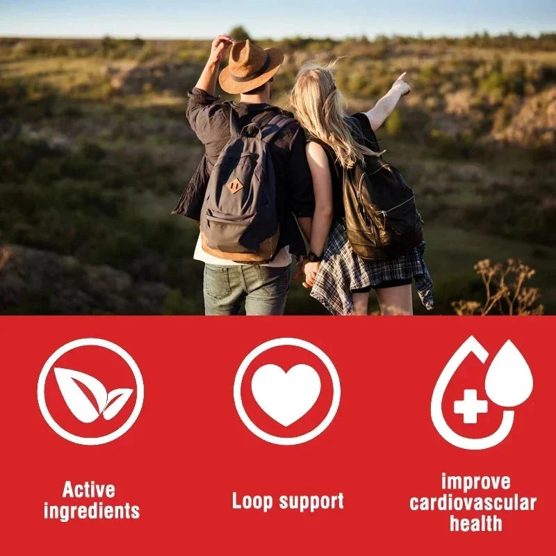 Blood & Pressure Support Capsules - for Blood Circulation, GlowCart