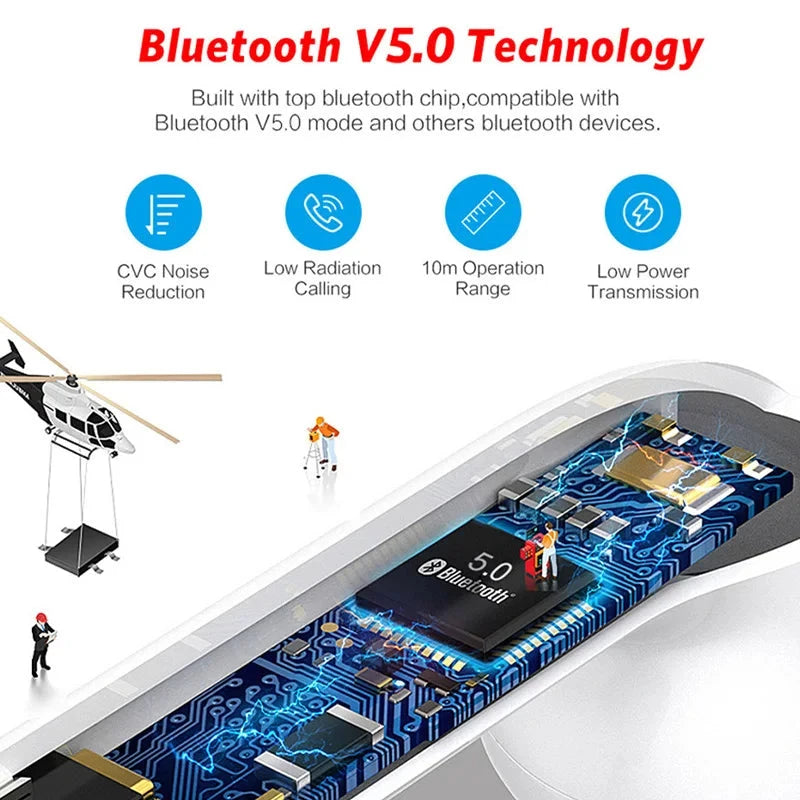 I12 Macaron Bluetooth Headset Matte Sports Binaural Wireless GlowCart