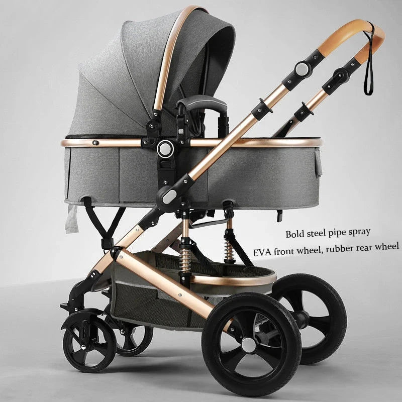 Newborn 2 In 1 Baby Stroller,Luxury high landscape baby carriage,Folding pram,travel Pushchair,baby trolley car,baby strollers GlowCart
