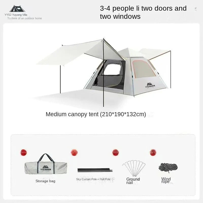 Outdoor Portable Tent With Easy Folding Thick Shading GlowCart