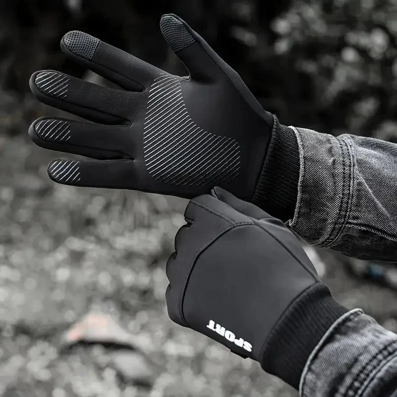 Fleece Lined Winter Thermal Gloves Waterproof Windproof Full Finger Touchscreen Gloves Outdoor Sports Cycling Motorcycle Warm GlowCart