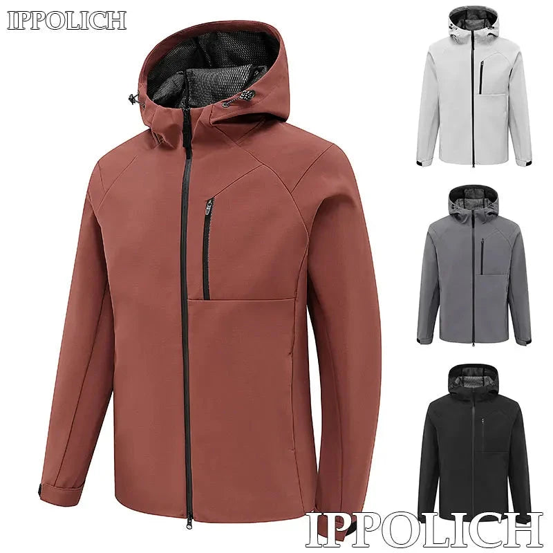 Hiking Jacket Waterproof Outdoor Men Windbreaker Windproof GlowCart