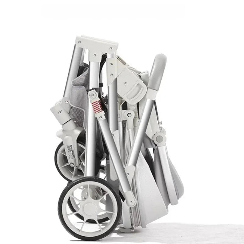 Two-way Baby Stroller, Can Sit or Lie Down,Lightweight and Foldable Baby Stroller, High View, Comfortable, Shock-absorbing GlowCart