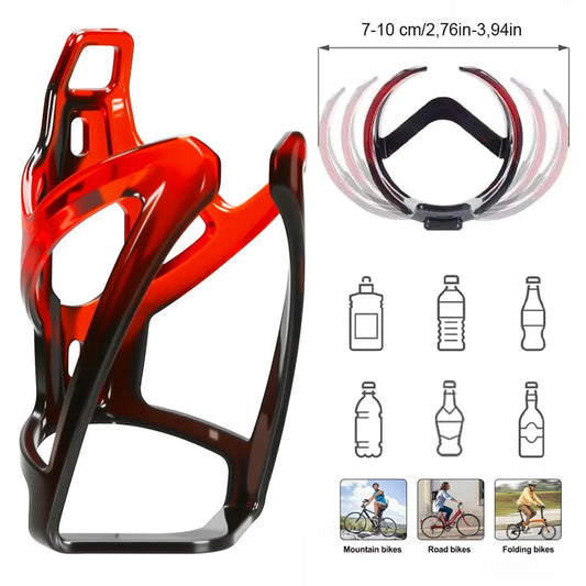 Universal Gradient Color Water Bottle Cage, Light Nylon Fiber Bicycle Holder for MTB Road Bike, Cycling Accessories Equipment GlowCart