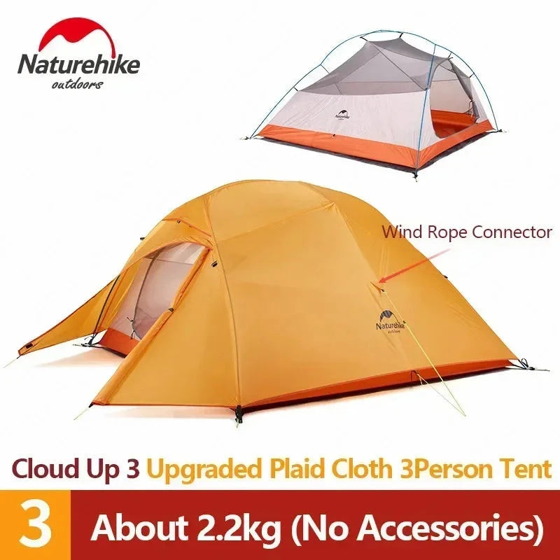 Naturehike Cloud Up 1 2 3 Person Camping Tent Ultralight GlowCart