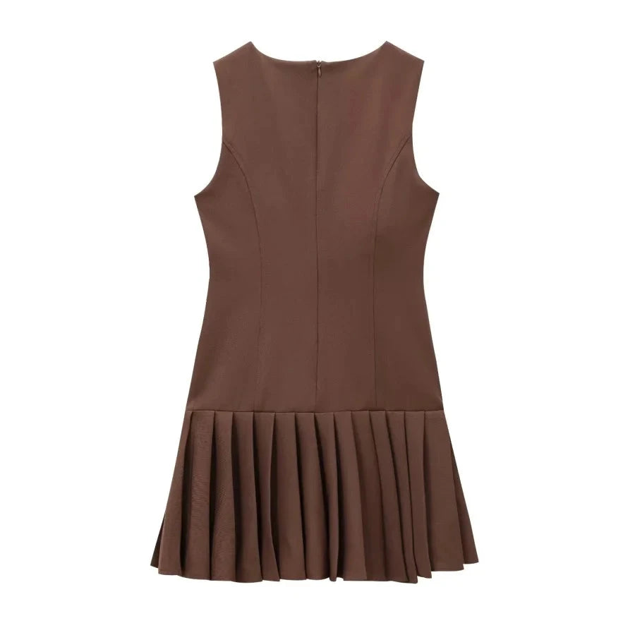 3D Cutout Mini Dress with ETJ 2025 New Product, Pleated GlowCart