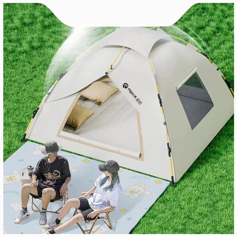 3-4 Double Automatic Pop-Up Tent with Fiberglass Poles GlowCart