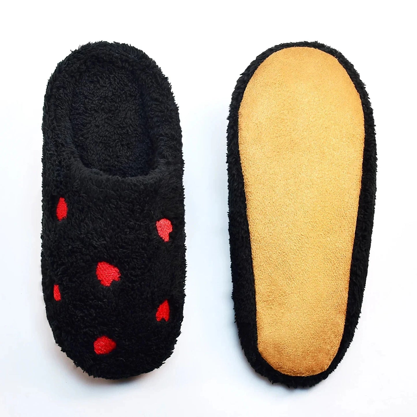 Winter Women's Heart-Shaped Slippers Love Mute Soft Sole GlowCart