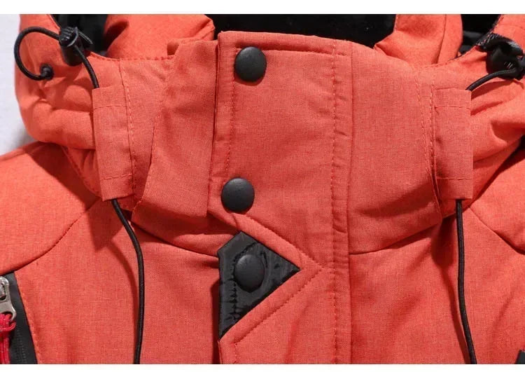 -20 Degree Winter Parkas Men Down Jacket Male White Duck Down Jacket Hooded Outdoor Thick Warm Padded Snow Coat Oversized M-4XL GlowCart