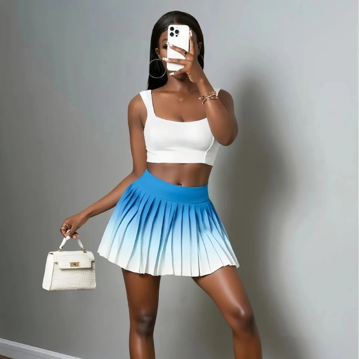 Summer Gradient Color Running Shorts Side Pocket False 2 GlowCart