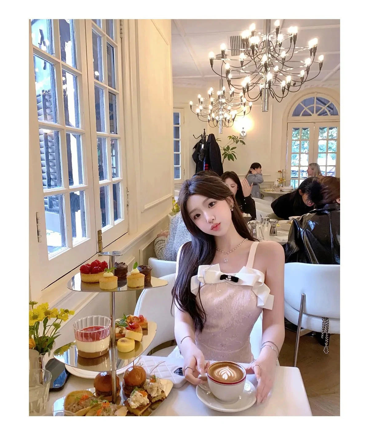 Kimotimo Sweet Jacquard Halter Birthday Dress Women Summer GlowCart