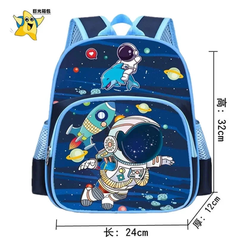 Kindergarten children schoolbags spine protection and load reduction boys and girls backpacks lightweight printed backpack GlowCart