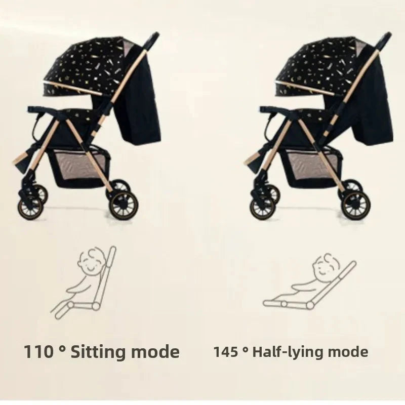 Detachable Twin Baby Stroller for Second Child, Can Sit or Lie Down, Foldable Baby Stroller for Children To Go Out GlowCart
