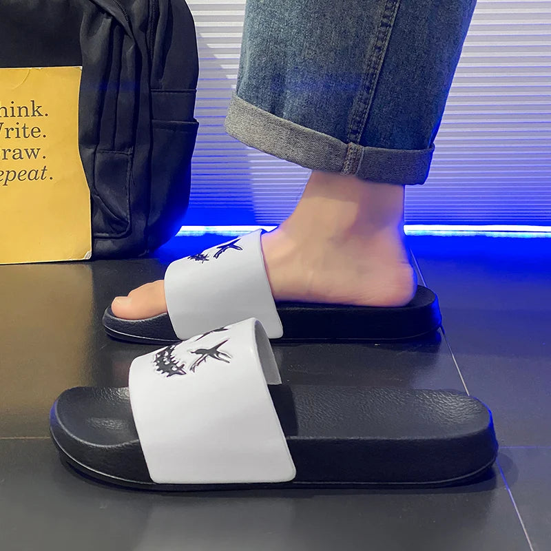 Summer Men's Slippers Shoes Man Soft Slides Non-slip Casual Indoor Outdoor EVA Sandals Beach Garden Fashion For youngster GlowCart