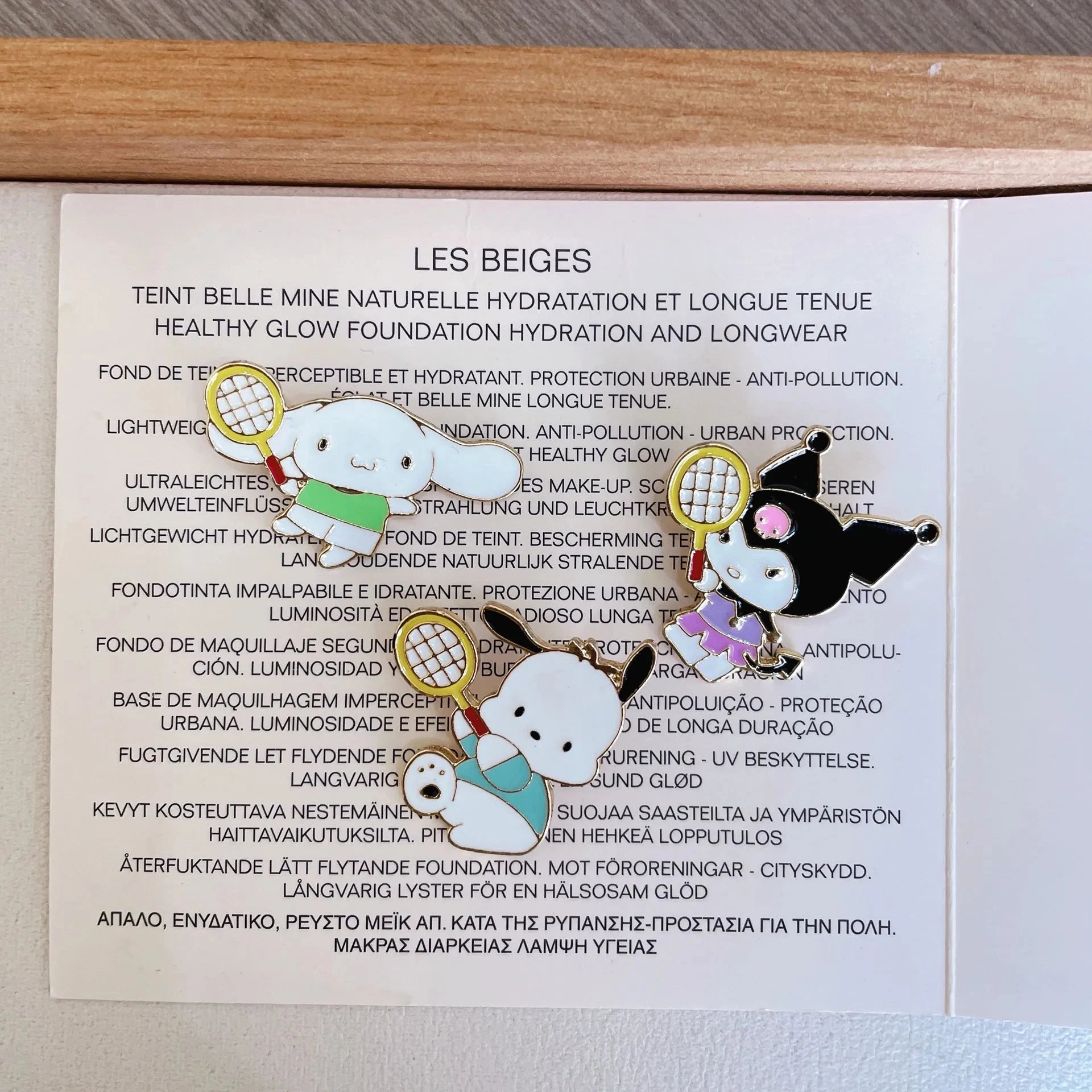 Sanrio Kuromi Cinnamoroll Metal Enamel Brooch Tennis Cute GlowCart