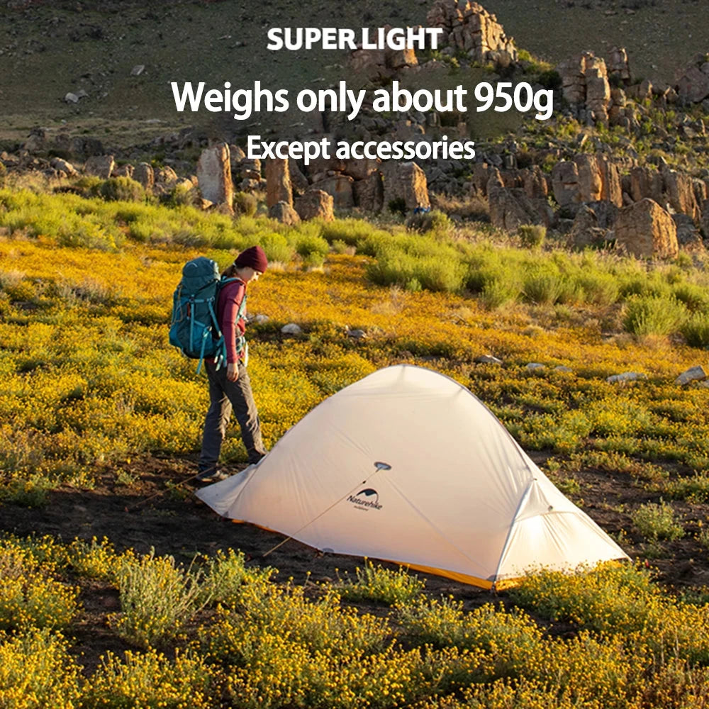 Naturehike Cloud Up Pro Camping Tent 2 Person Ultralight GlowCart