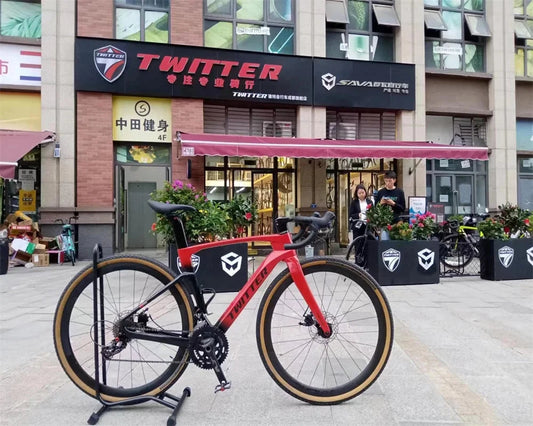 TWITTER Holographic color Gravel V3 RS-24Speed Off-road grade T900 carbon fiber bycicle 700*40C hydraulic disc brake gravel bike GlowCart