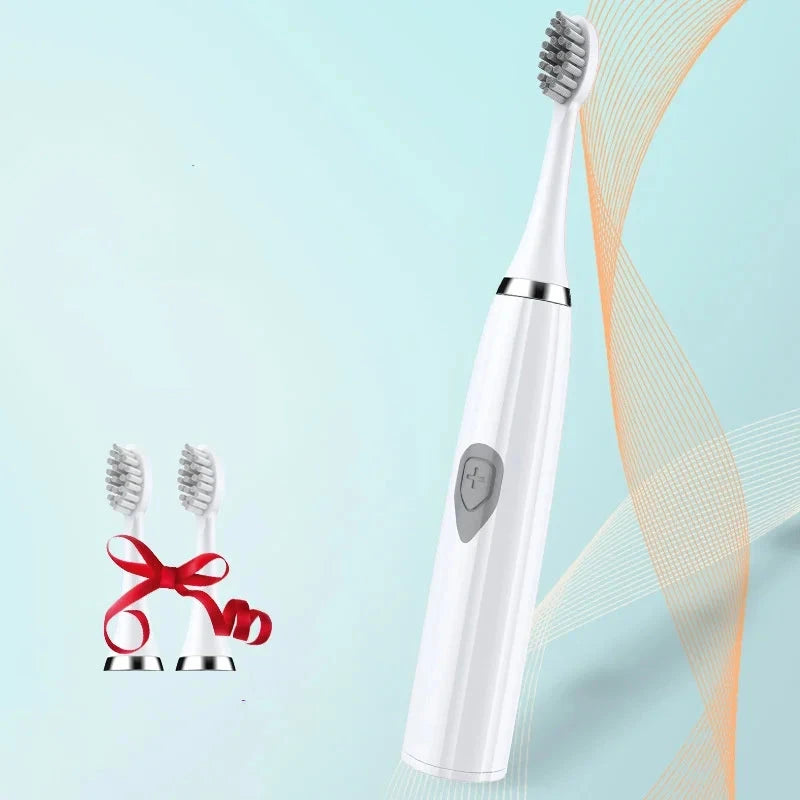 1pc White/Pink Electric Toothbrush Adult Model Soft Bristle GlowCart